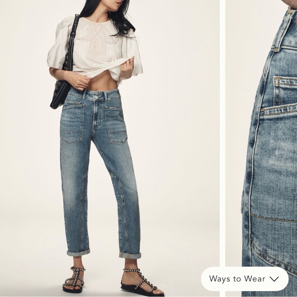 Pilcro The Wanderer Mid-Rise Relaxed-Leg Jeans in Lonnie Wash